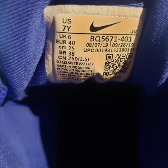 Nike Revolution 5 Youth Size 7 or Womens 8.5 BQ5671-401 Blue White Sneaker - Picture 7 of 7